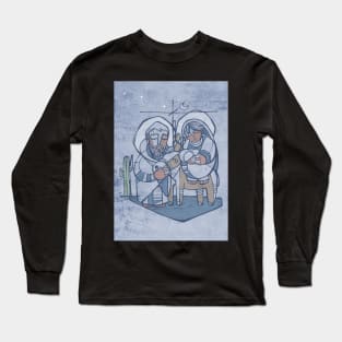 Joseph and Mary at the Nativity of Christ Long Sleeve T-Shirt